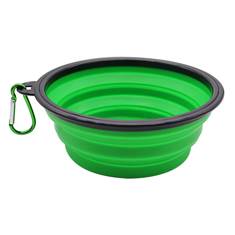 Portable Collapsible Silicone Pet Bowl – Travel Food & Water Feeder for Dogs & Cats