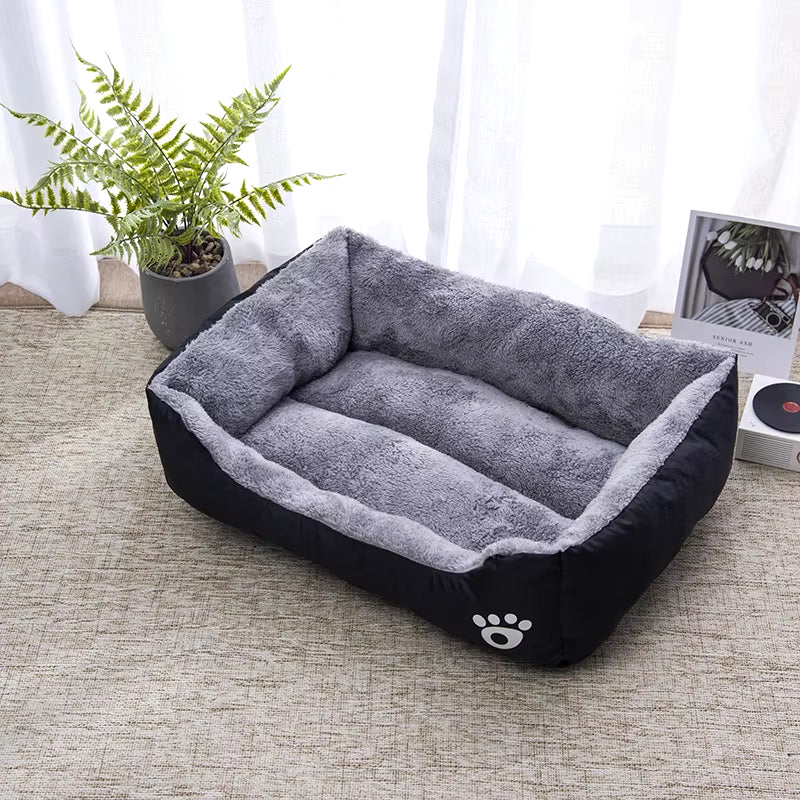 Color Square Winter Soft Warm House for Dog Bed for Dog Mat Waterproof Cat Bed Pet Bed for Large Medium Small Dog House