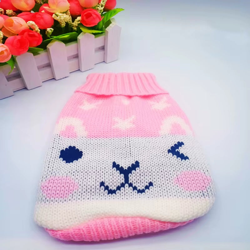 Dogs Sweater Winter Knitted Dog Jumpers for Small Large Dogs Designer Cat Chihuahua Warm Clothes for Small Breeds Dogs Christmas