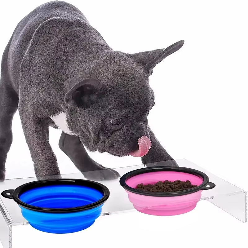 Portable Collapsible Silicone Pet Bowl – Travel Food & Water Feeder for Dogs & Cats