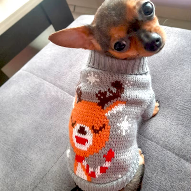 Dogs Sweater Winter Knitted Dog Jumpers for Small Large Dogs Designer Cat Chihuahua Warm Clothes for Small Breeds Dogs Christmas