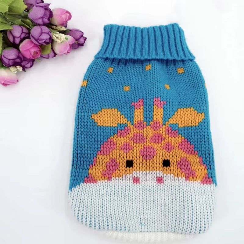 Dogs Sweater Winter Knitted Dog Jumpers for Small Large Dogs Designer Cat Chihuahua Warm Clothes for Small Breeds Dogs Christmas